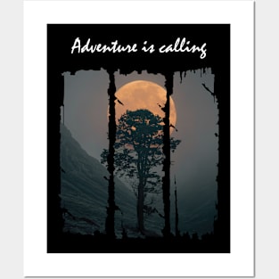 Adventure is calling Dark Posters and Art